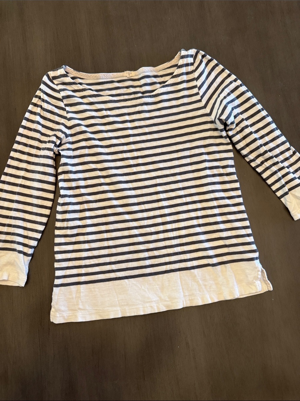 J. Crew Striped Top in Navy and White